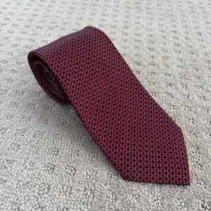 Donald J Trump Signature Collection Silk Tie Red Black Diamond Geometric
